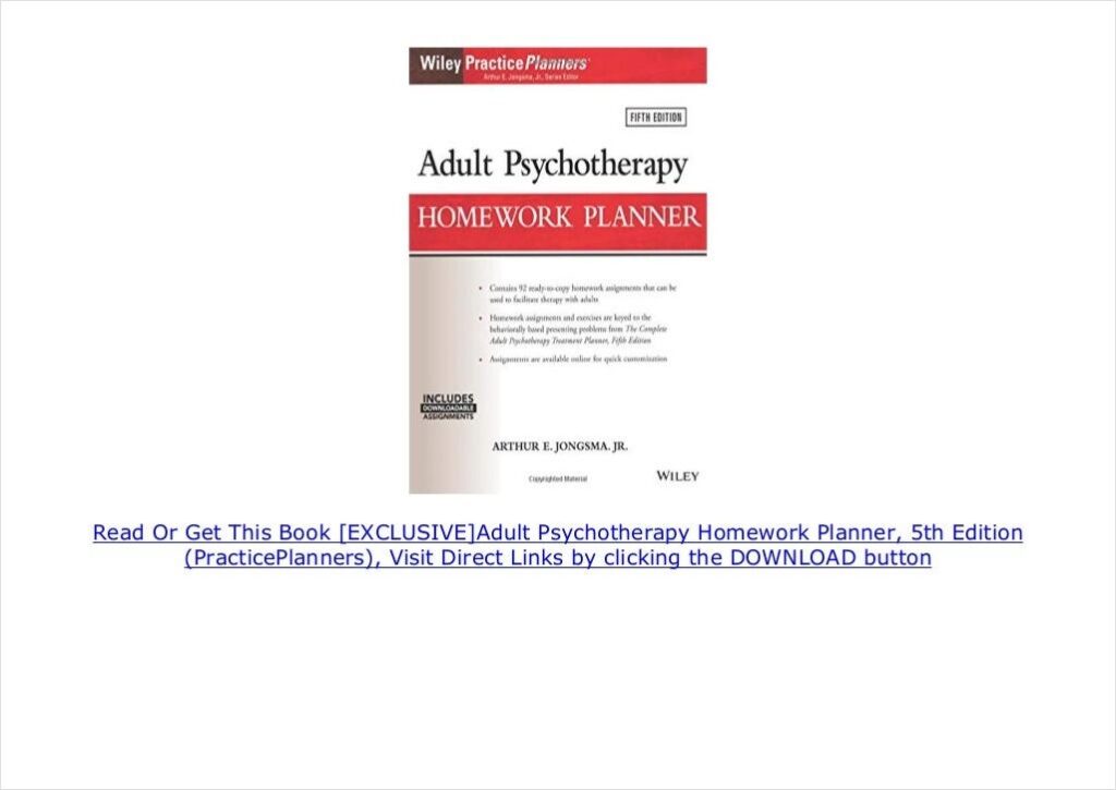 example of psychotherapy homework