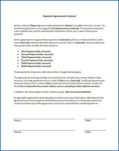 Contractor Payment Agreement Template (With Samples)