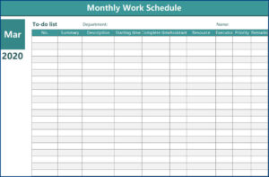 Employee Monthly Schedule Template (Ready To Use)