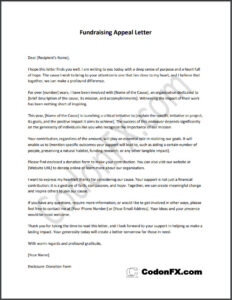 Fundraising Appeal Letter Template (with Example)