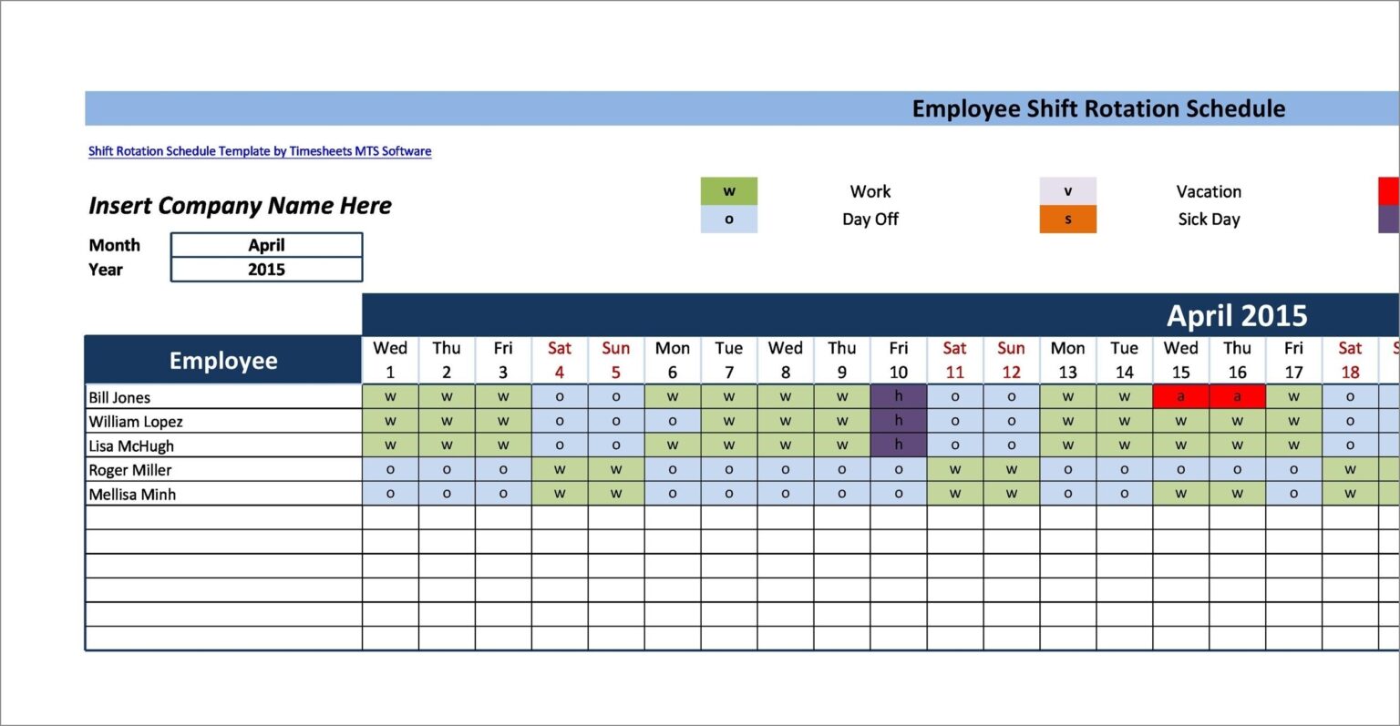 Printable 12-Hour Nursing Schedule Template