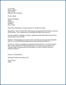 Job Interview Thank You Letter Template