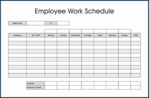 Employee Monthly Schedule Template (Ready To Use)